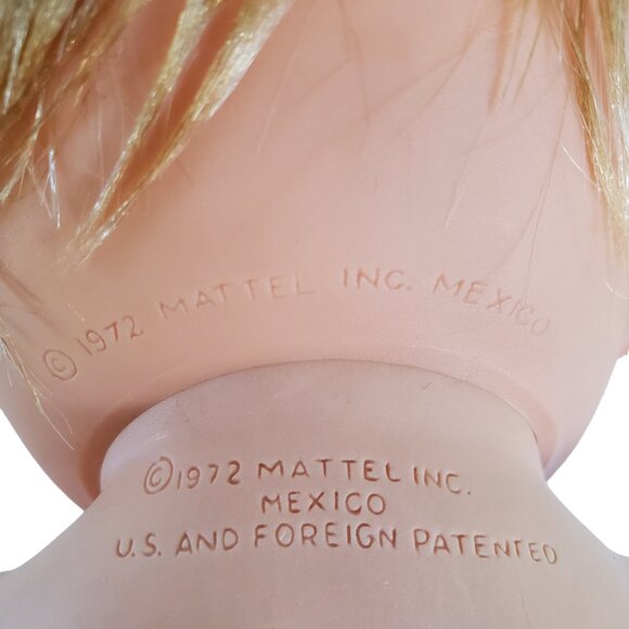 Mattel Baby Tender Love 1972 Baby Girl Doll Toy Blonde Drink Wet Nightgown - Picture 2 of 11
